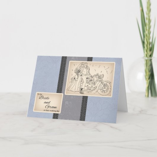 Motorradbrille und Grusskarte Karte (Vorderseite)