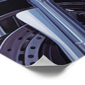 Motorradbürste Poster (Ecke)