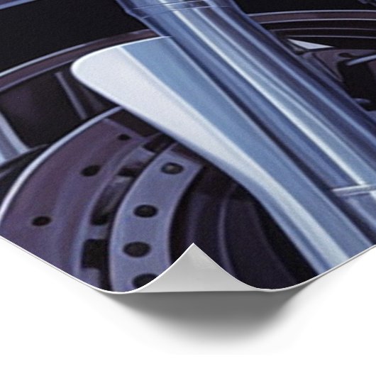 Motorradbürste Poster (Ecke)