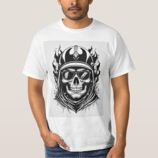 Motorraddesign mit Helm und Lünette T-Shirt
