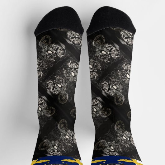 Motorraddesigns der Azoren Socken (Oben)