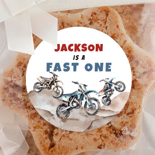 Motorraddirt Bike Geburtstagsaufkleber Runder Aufkleber