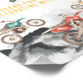 Motorraddusche Gastgeschenke signieren Poster (Ecke)