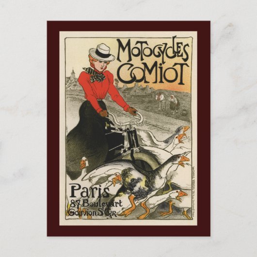 Motorräder Comiot Postkarte (Vorderseite)
