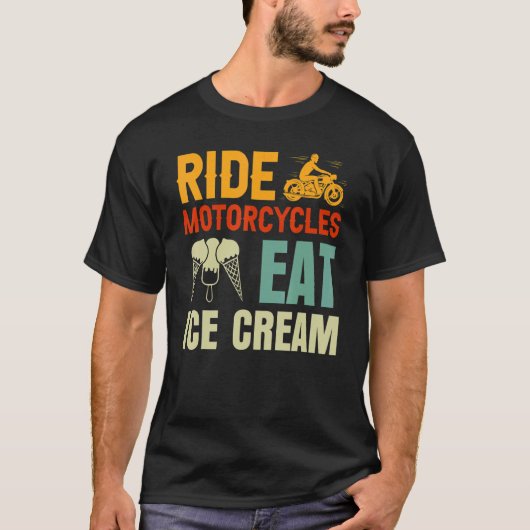 Motorräder essen Eiskrem zum Vater T-Shirt (Vorderseite)