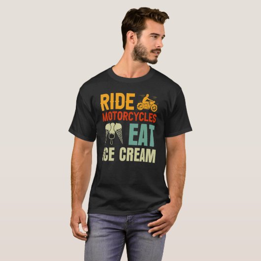 Motorräder essen Eiskrem zum Vater T-Shirt (Vorne ganz)