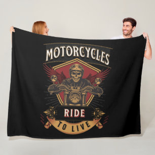 Motorräder für den Skull-Verkehr, Fahrt zum Leben Fleecedecke