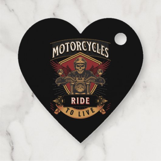 Motorräder für den Skull-Verkehr, Fahrt zum Leben Geschenkanhänger (Rückseite)