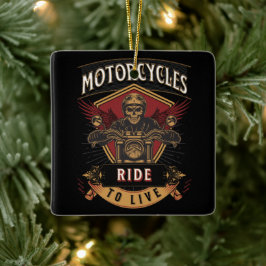 Motorräder für den Skull-Verkehr, Fahrt zum Leben Keramikornament