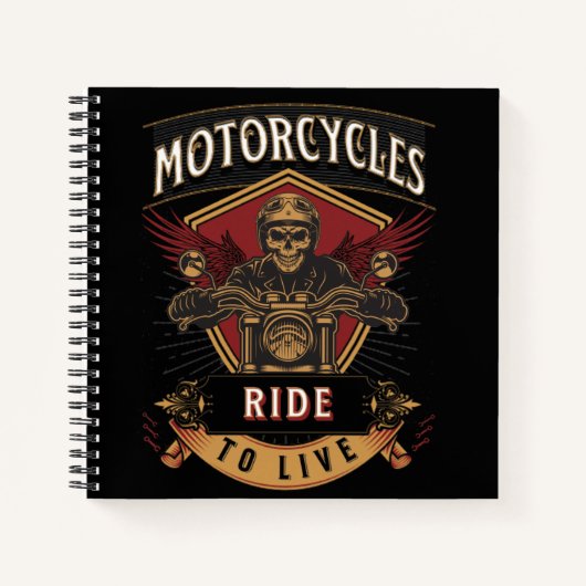 Motorräder für den Skull-Verkehr, Fahrt zum Leben Notizblock (Vorderseite)