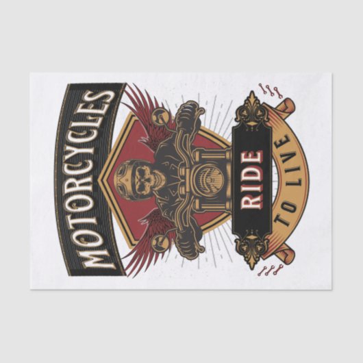 Motorräder für den Skull-Verkehr, Fahrt zum Leben Seidenpapier (Vorderseite)