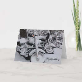 Motorräder in der Snow Sympathy Card für Fahrräder Karte