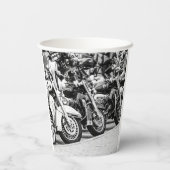 Motorräder Motorrad Fahrradfahrer Pappbecher (Rückseite)