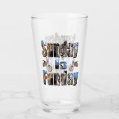 Motorräder Sonntag ist Fundament, Bier Glas (Vorderseite)