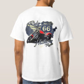 Motorradfahren auf der historischen Route 66 T-Shirt (Rückseite)