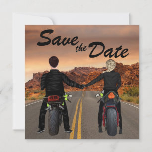 Motorradfahren auf der Rocky Highway Wedding Save The Date