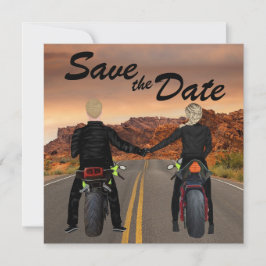 Motorradfahren auf der Rocky Highway Wedding Save The Date