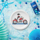 Motorradfahren-Hund Pappteller (Party)