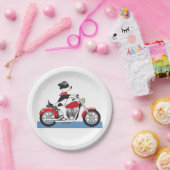 Motorradfahren-Hund Pappteller (Party)