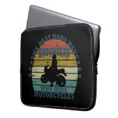 Motorradfahren mit der besten Dads Tochter Laptopschutzhülle (Vorderseite Links)