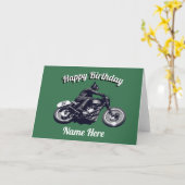 Motorradfahren zum Geburtstag Karte (Gelbe Blume)
