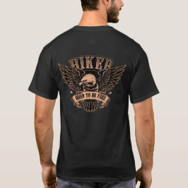 Motorradfahrer-Adler Geboren kostenlos T-Shirt
