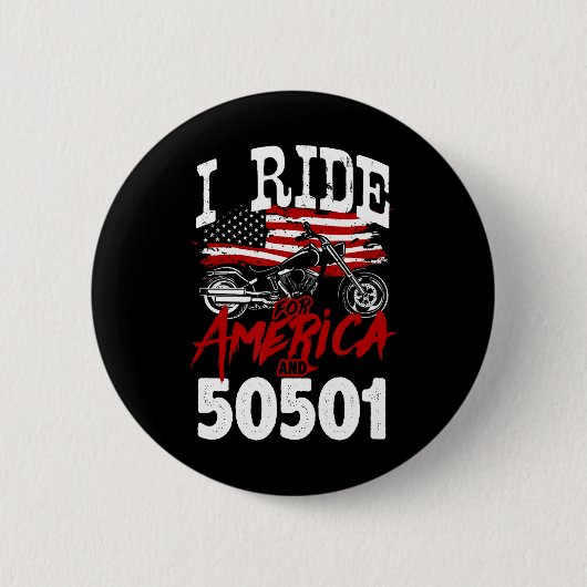 Motorradfahrer Anti Trump 50501 Pro-Demokratie Button (Vorderseite)
