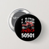 Motorradfahrer Anti Trump 50501 Pro-Demokratie Button (Vorne & Hinten)
