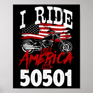 Motorradfahrer Anti Trump 50501 Pro-Demokratie Re Poster