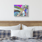 Motorradfahrer Art Bright Neon Leinwanddruck (Insitu (Schlafzimmer))