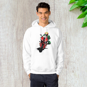 Motorradfahrer auf rotem Sportbike Hoodie