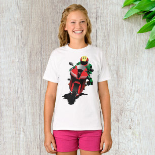 Motorradfahrer auf rotem Sportbike T-Shirt