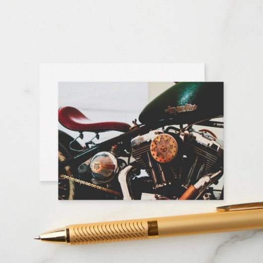 Motorradfahrer Begleitkarte (Vorderseite/Rückseite Beispiel)