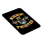 Motorradfahrer Behielt es verdreht Magnet (Rechte Seite)