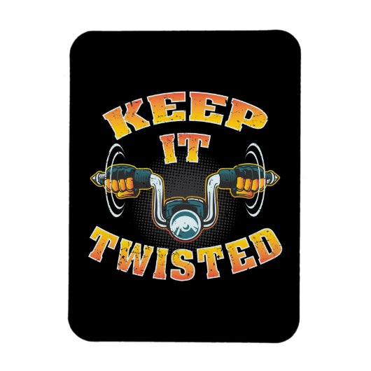 Motorradfahrer Behielt es verdreht Magnet (Vertikal)