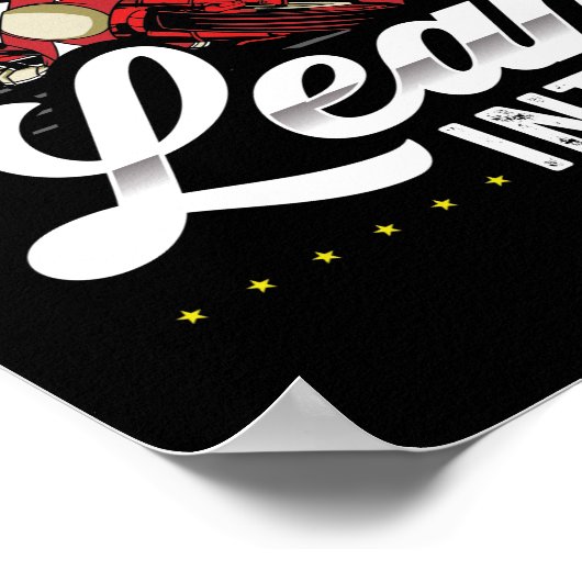 Motorradfahrer beim Leben gibt Ihnen eine Kurve Poster (Ecke)