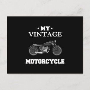 Motorradfahrer Bike Vintages Geschenk Postkarte