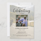 Motorradfahrer, Biker-Feier zum Foto des Lebens Einladung (Vorderseite)