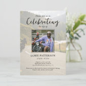 Motorradfahrer, Biker-Feier zum Foto des Lebens Einladung (Stehend Vorderseite)