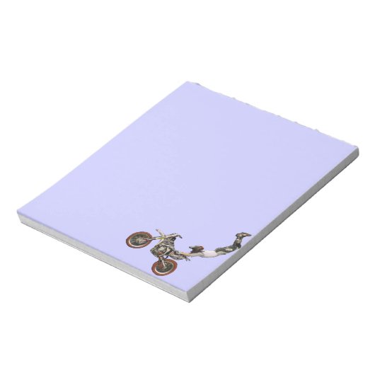 Motorradfahrer blau notizblock (Rotiert)