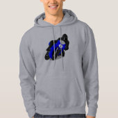 Motorradfahrer Blue Street Bike Hoodie oder Tshirt (Vorderseite)