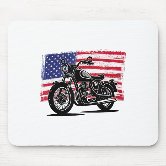 Motorradfahrer Christliche Flagge Jesus _1 Mousepad (Vorne)
