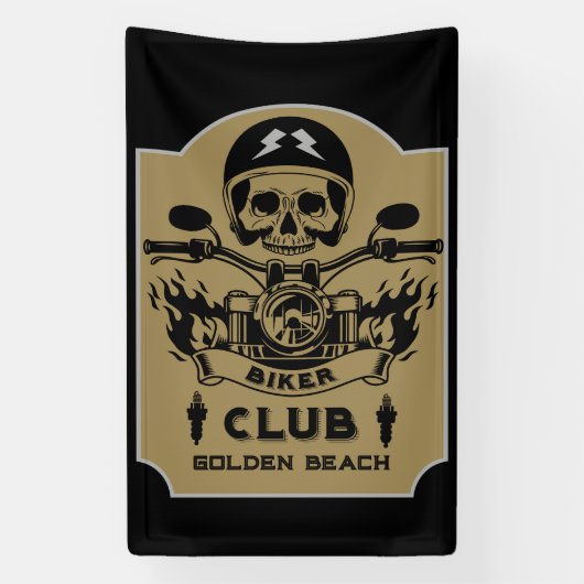Motorradfahrer Club Banner (Vertikal)