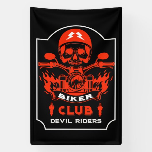 Motorradfahrer Club Banner (Vertikal)