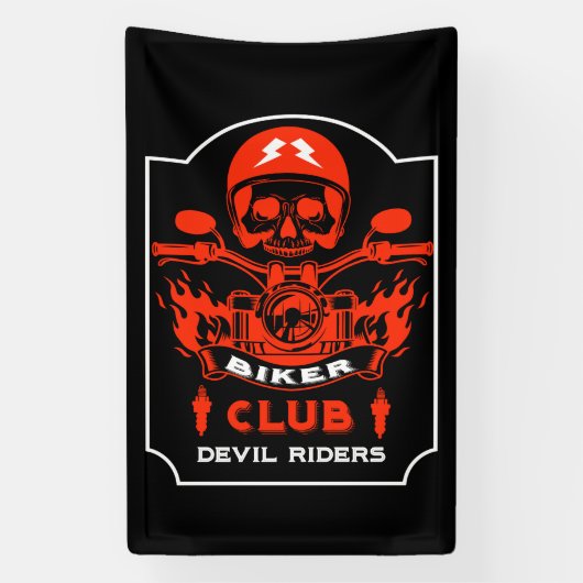 Motorradfahrer Club Banner (Vertikal)
