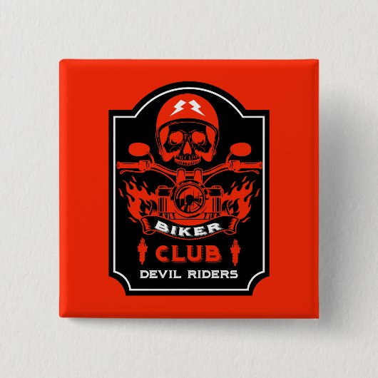 Motorradfahrer Club Button (Vorderseite)