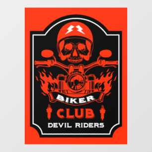 Motorradfahrer Club Fensteraufkleber