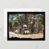 Motorradfahrer dank Postkarte (Vorne/Hinten)