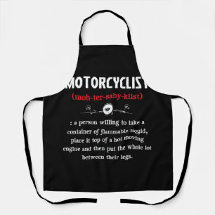 Motorradfahrer - Definition für Fahrradfahrer Schürze