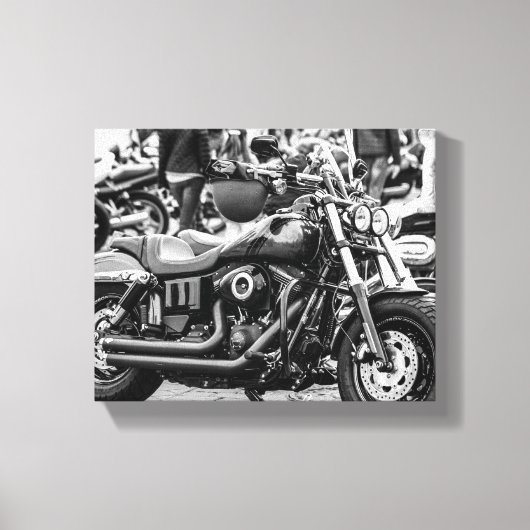 Motorradfahrer Details Leinwanddruck (Vorderseite)
